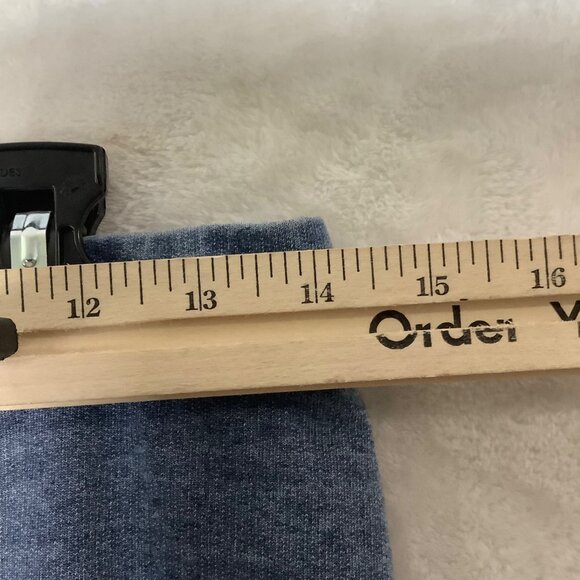 Sans Souci Midi Denim Jean Skirt Women Medium Slit Cotton Blend Modest 90s Y2K - Picture 5 of 7